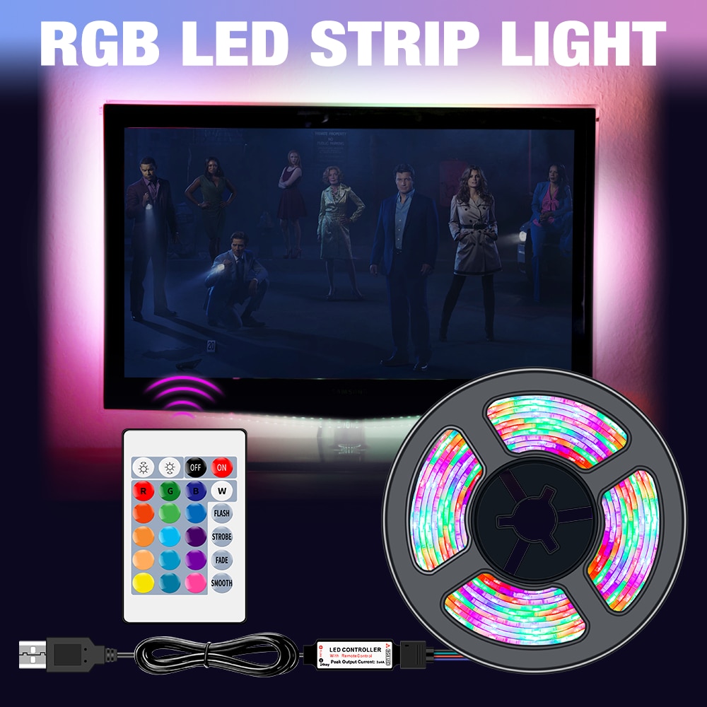 USB LED Ʈ  RGB DC 5V SMD2835   ..